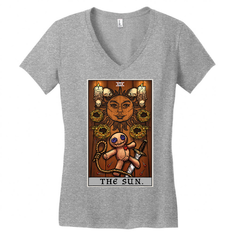 The Sun Tarot Card Halloween Voodoo Doll Pagan Witch Altar T Shirt Women's V-Neck T-Shirt by ChristineWeber89 | Artistshot