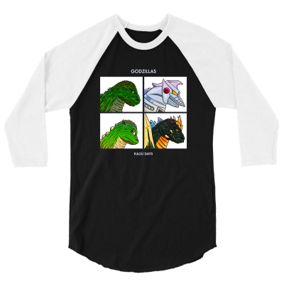 Godzillas Kaiju Days 3/4 Sleeve Shirt Designed By Cindy Alternative