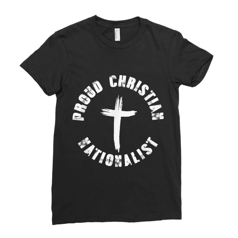 Proud Christian Nationalist Gift Men Ladies Fitted T-Shirt by Aria-Proctor | Artistshot