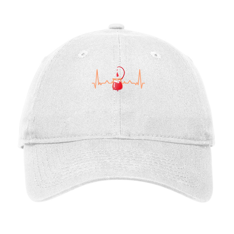 Inspiring Blood Donation Heartbeat For Blood Donors T Shirt Adjustable Cap by ruffelbzk | Artistshot