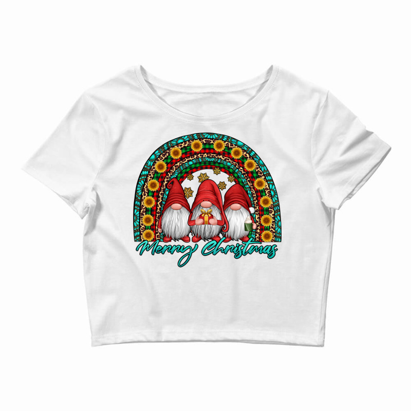 Merry Christmas Gnomes Crop Top | Artistshot