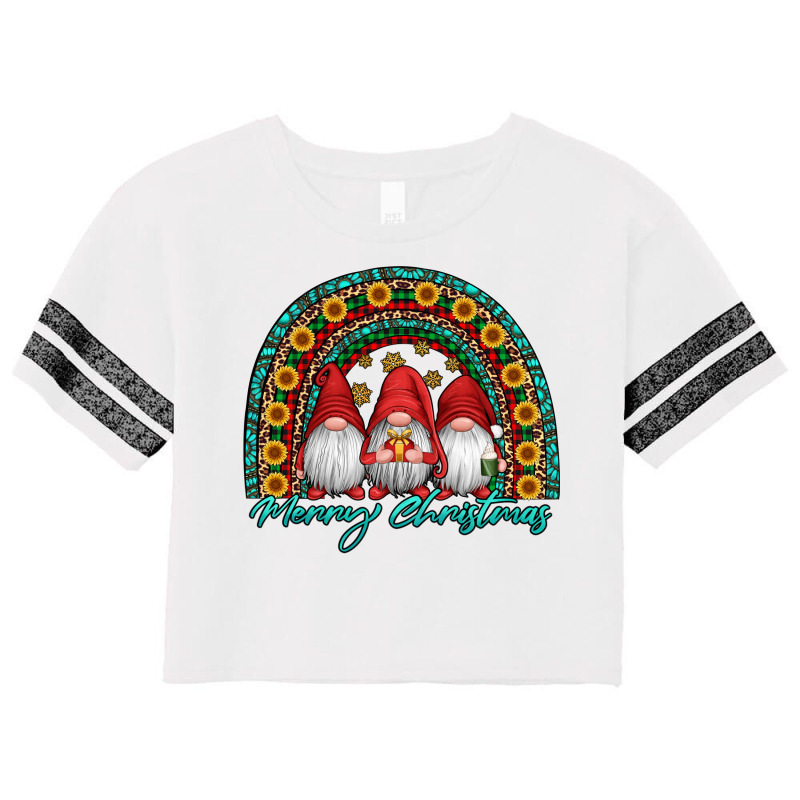 Merry Christmas Gnomes Scorecard Crop Tee | Artistshot