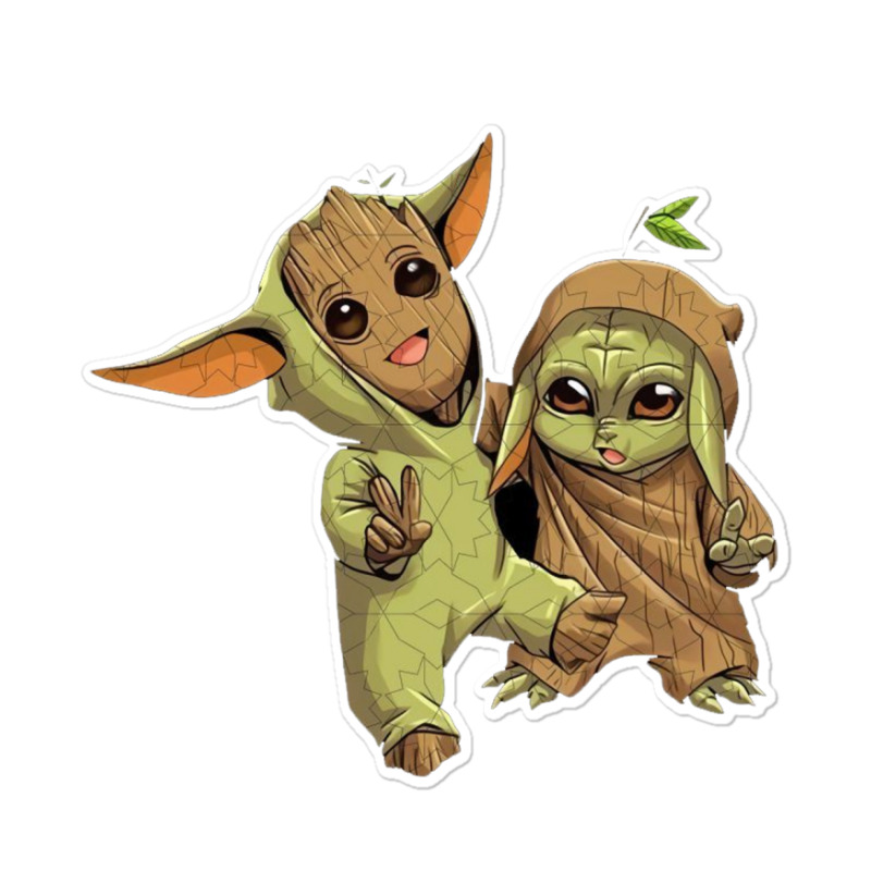 Baby Yoda Cute Sticker. By Artistshot