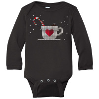 Knitted Ugly Christmas Mug Long Sleeve Baby Bodysuit | Artistshot