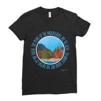 Psalm 954 Mountains Earth Are His Christian Bible Verse Characters Car Ladies Fitted T-shirt | Artistshot