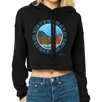 Psalm 954 Mountains Earth Are His Christian Bible Verse Characters Car Cropped Hoodie | Artistshot