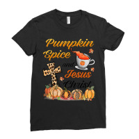 Pumpkin Spice And Jesus Christ Leopard Cross Pumpkin Autumn Video Game Ladies Fitted T-shirt | Artistshot