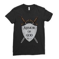 Put On The Armor Of God Shield And Swords Christian Warrior Graphic Ladies Fitted T-shirt | Artistshot