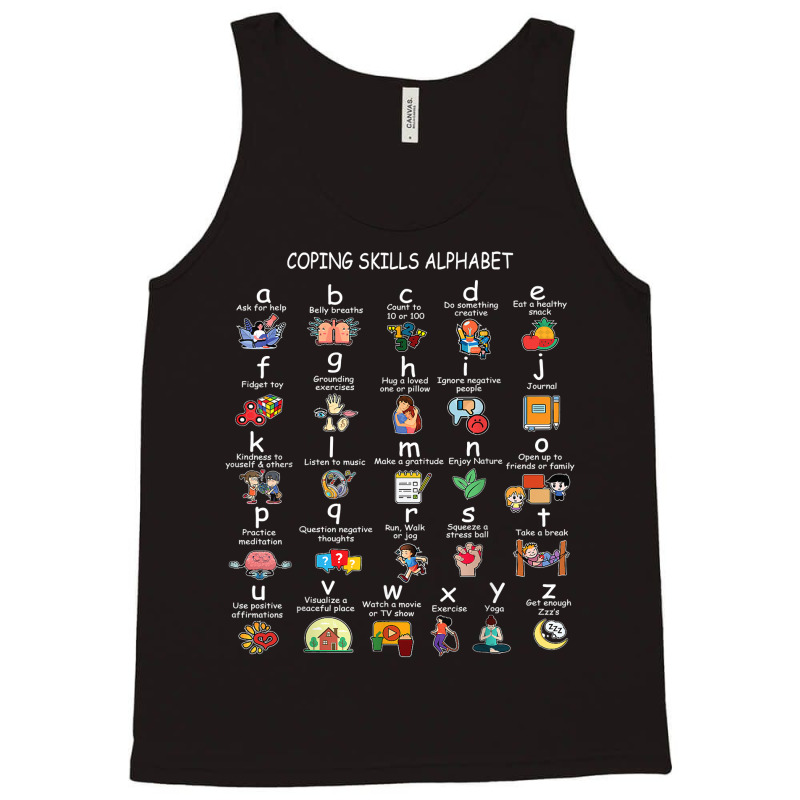 Mental Health Awareness Coping Skills Alphabet Kids Teens T Shirt Tank Top | Artistshot