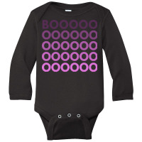 Boo T  Shirt Boooooo. Minimalistic Halloween Design. Simple Halloween Long Sleeve Baby Bodysuit | Artistshot