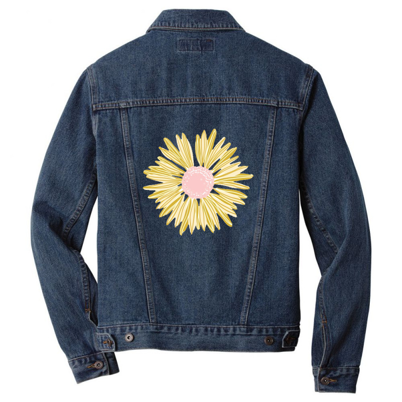 Gold Flower Sticker Men Denim Jacket | Artistshot