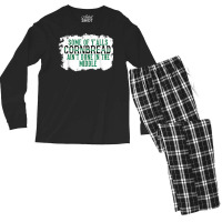 Some Of Y'alls Cornbread Ain't Done In The Middle T Shirt Men's Long Sleeve Pajama Set | Artistshot