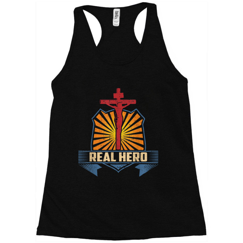 Real Hero Christian Catholic Funny Gift Racerback Tank by Aria-Proctor | Artistshot