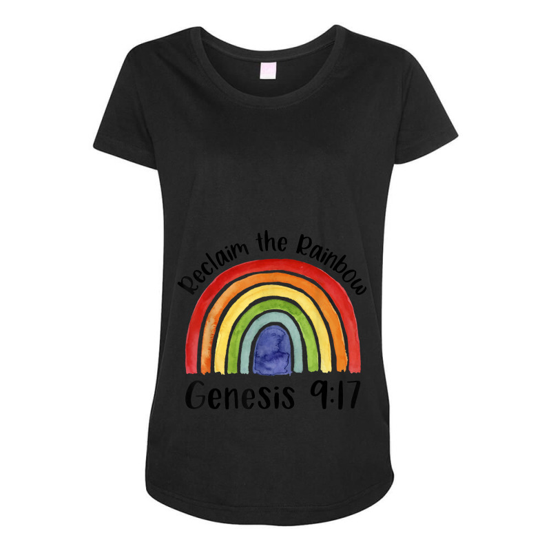 Reclaim The Rainbow Jesus Lover Christian Proverb Tee Birthday Maternity Scoop Neck T-shirt by Aria-Proctor | Artistshot