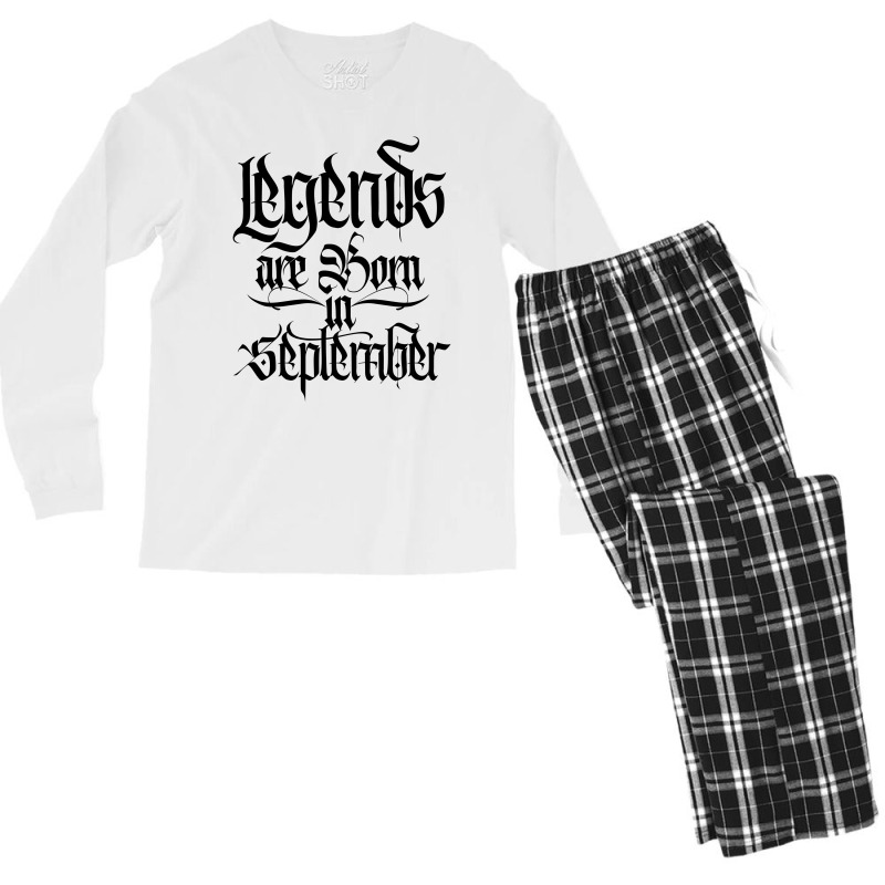 Legends Are Born In September Men's Long Sleeve Pajama Set | Artistshot