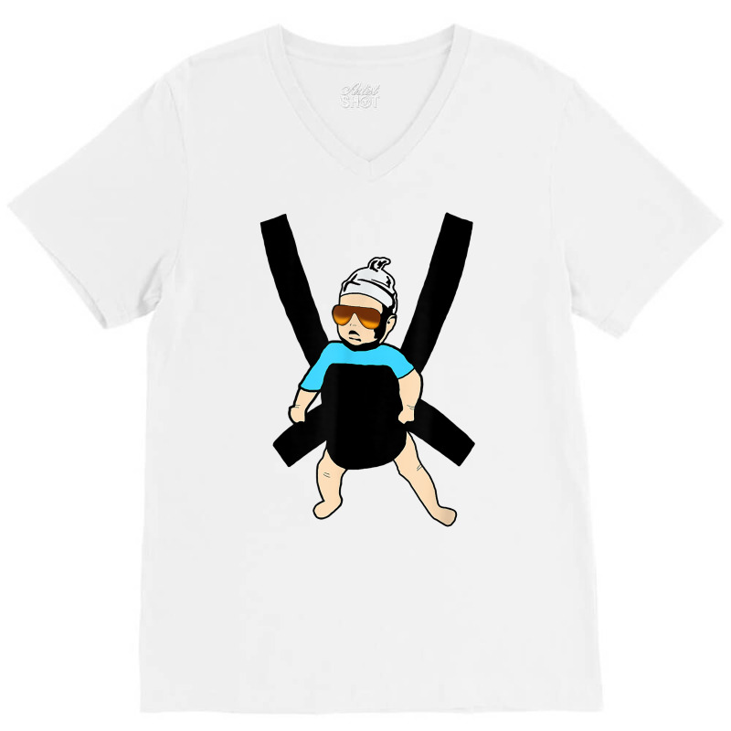 Carlos Hangover Baby With Sunglasses In A Strap T Shirt V-neck Tee