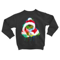 Merry Christmas Cat Toddler Sweatshirt | Artistshot