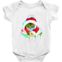 Merry Christmas Cat Baby Bodysuit | Artistshot