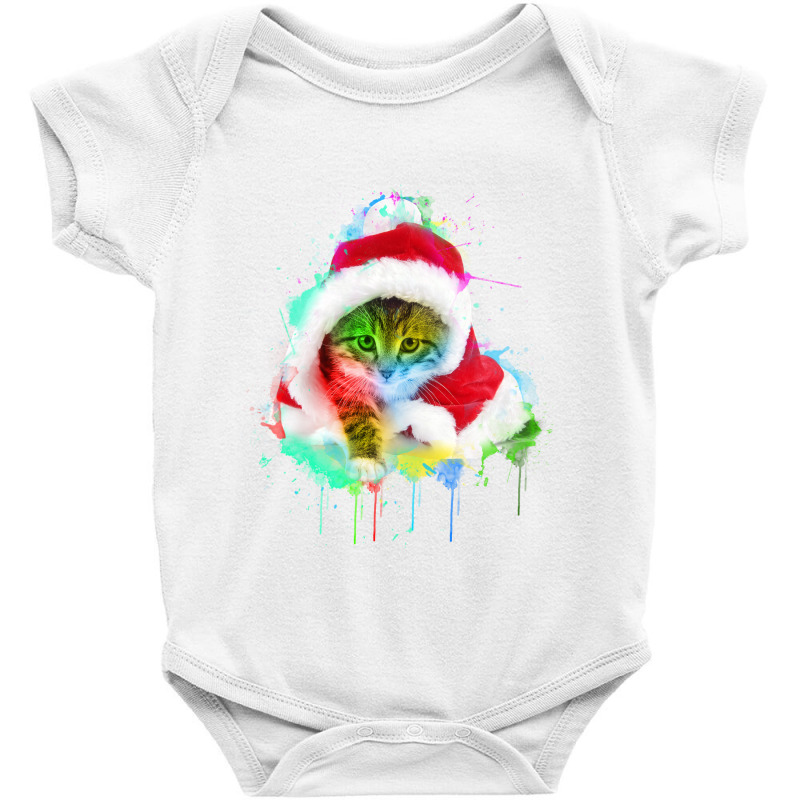 Merry Christmas Cat Baby Bodysuit | Artistshot