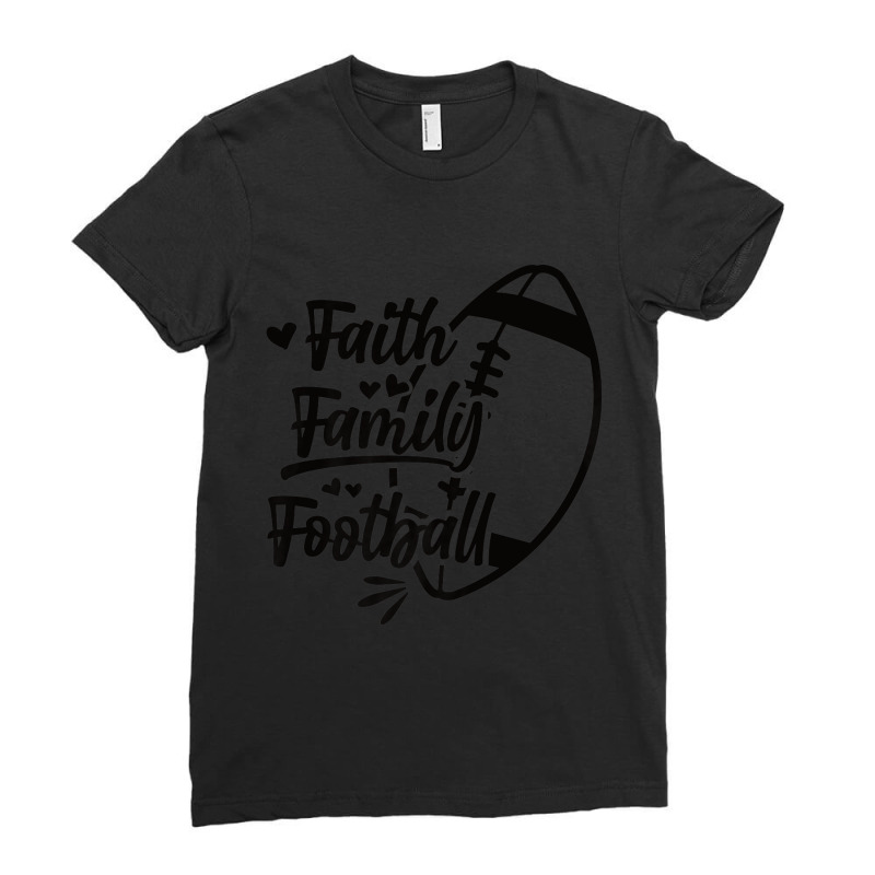 Religious Faith Family Football Mens Funny Ladies Fitted T-Shirt by Aria-Proctor | Artistshot