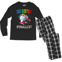 Big Sister Finally Unicorn Shirt   Unicorn Shirt For Girl T Shirt Men's Long Sleeve Pajama Set | Artistshot