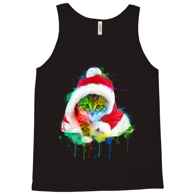 Merry Christmas Cat Tank Top | Artistshot