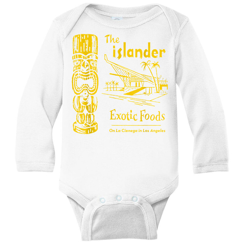 The Islander   Los Angeles, Ca   Vintage Tiki Bar Funny T Shirt Long Sleeve Baby Bodysuit by toroooo | Artistshot