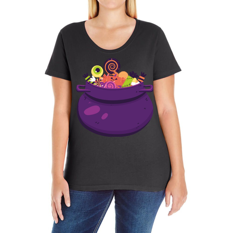 Candy Corn T  Shirt Spell Candy T  Shirt Ladies Curvy T-Shirt by difficultasian | Artistshot