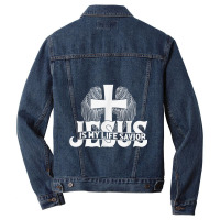 Religious Jesus Is My Life Savior Christian Church Lord Gifts Women Men Denim Jacket | Artistshot