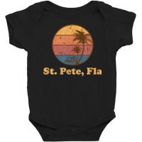 Retro St Petersburg Florida T Shirt Vintage 70s Sunset Tee Baby Bodysuit | Artistshot