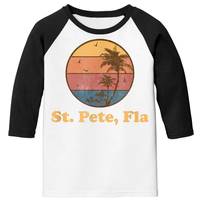 Retro St Petersburg Florida T Shirt Vintage 70s Sunset Tee Youth 3/4 Sleeve by AdvaitaLanderos | Artistshot