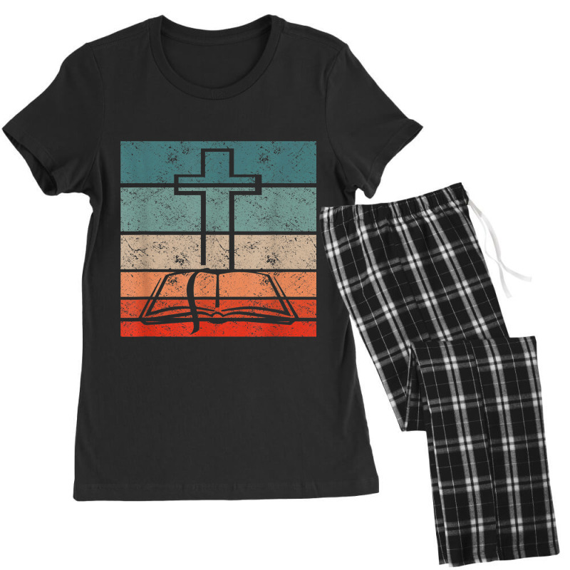 Retro Christian Vintage - Catholic Christianity Bible Day Gift Women's Pajamas Set by Aria-Proctor | Artistshot