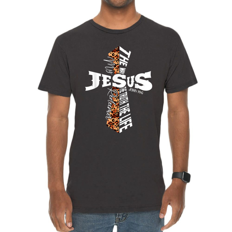 Retro Leopard Cross Christian Quote Bible Verse Religious Music Retro Vintage T-Shirt by Aria-Proctor | Artistshot