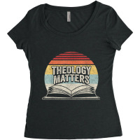 Retro Vintage Theology Matters Reformed Christian Characters Video Gam Women's Triblend Scoop T-shirt | Artistshot