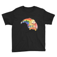 Take No Shit! Faded Style 80s Rainbow Meme Design   Nihilist Memes Youth Tee | Artistshot