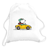 Funny Peanuts Car Drawstring Bags | Artistshot