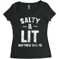 Salty & Lit Matthew 513-16 Character Videogames Women's Triblend Scoop T-shirt | Artistshot