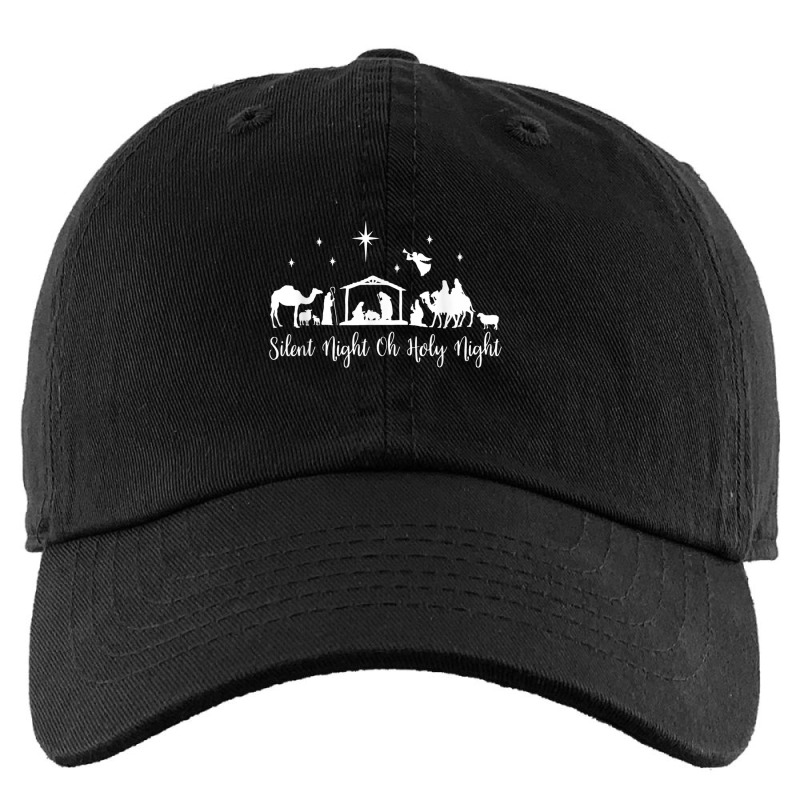 Silent Night Holy Night Nativity Religious Christmas Animations Charac Kids Cap | Artistshot