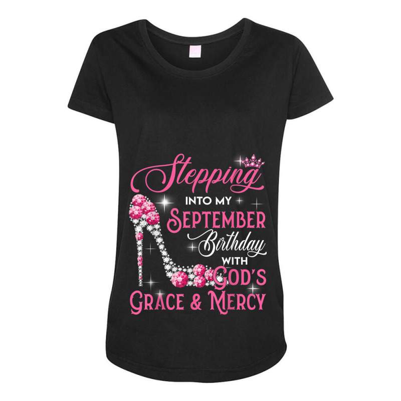 Stepping Into My September Birthday With Gods Grace Mercy 9 Music Vint Maternity Scoop Neck T-shirt by Aria-Proctor | Artistshot