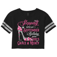 Stepping Into My September Birthday With Gods Grace Mercy 9 Music Vint Scorecard Crop Tee | Artistshot