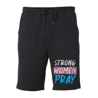 Strong Women Pray Christian Women Jesus Lord Jesus Funny Men Fleece Short | Artistshot