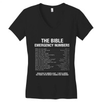 The Bible Emergency Numbers Retro Vintage Women's V-neck T-shirt | Artistshot