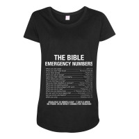 The Bible Emergency Numbers Retro Vintage Maternity Scoop Neck T-shirt | Artistshot