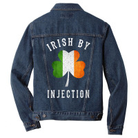 Womens Funny Irish By Injections T Shirt   St Patricks Day Gift V Neck Men Denim Jacket | Artistshot