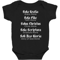 Five Solas T Shirt Reformed Christians Protestant Theology Baby Bodysuit | Artistshot