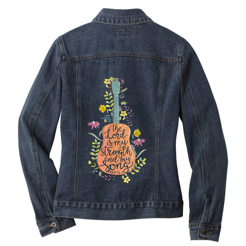 The Lord Is Strength And My Song Vintage Christians Mens Womens Ladies Denim Jacket by Aria-Proctor | Artistshot