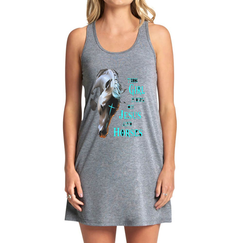 This Girl Runs On Jesus And Horses Music Vintage Retro Tank Dress by Aria-Proctor | Artistshot