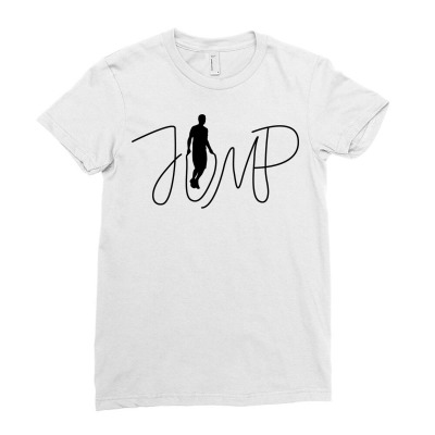 Jump Rope Skipping Ladies Fitted T-shirt Designed By Danieart