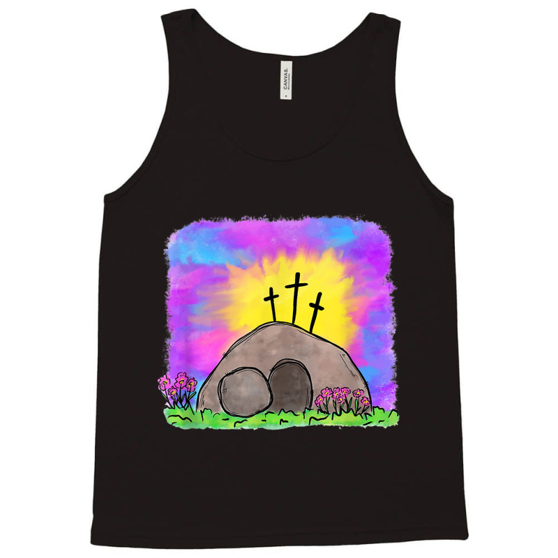 Tie Dye Jesus Cross Funny Christian Easter Day Religious Mask Tank Top by Aria-Proctor | Artistshot