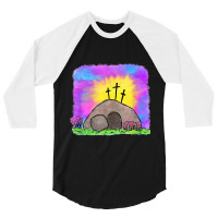 Tie Dye Jesus Cross Funny Christian Easter Day Religious Mask 3/4 Sleeve Shirt | Artistshot